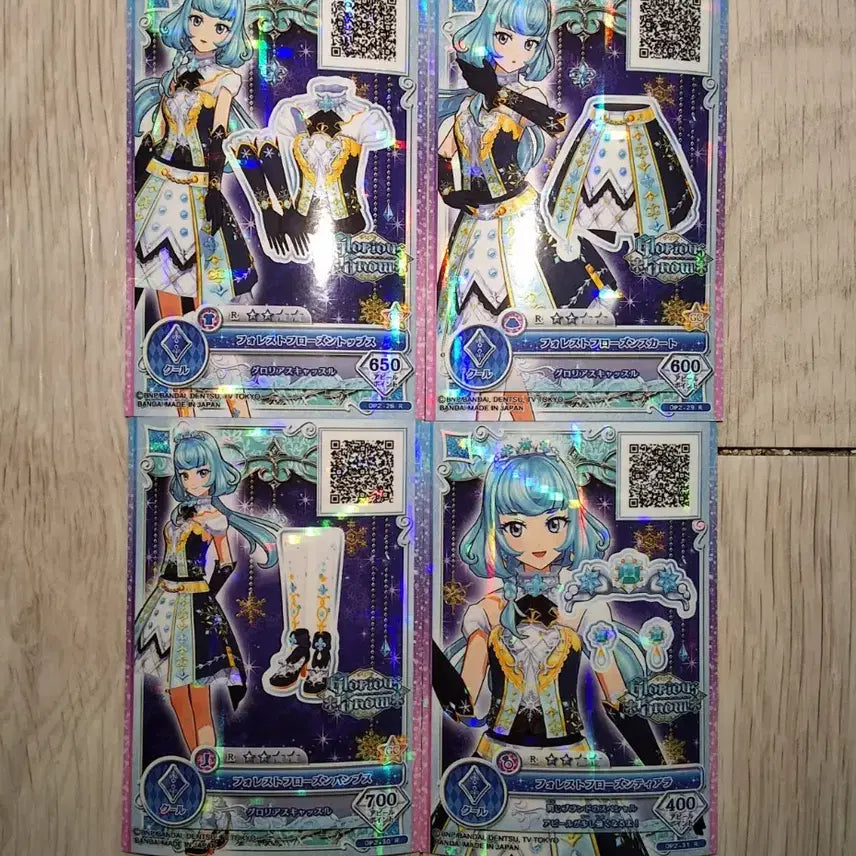 [BUNJANG] Aikatsu! Friends! On Parade Forest Frozen Alicia Charlotte Card Set / 아이카츠 아이엠스타 프렌즈 온퍼레 일판 포레스트 프로즌 앨리시아 샬롯