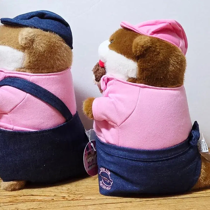 [BUNJANG] NyamNyam Ice Cream Usosochang Brown &amp; Dark Brown 27cm Doll Set / (세트)냠냠 아이스크림 우소우소짱 브라운 다크브라운 27cm 인형 세트