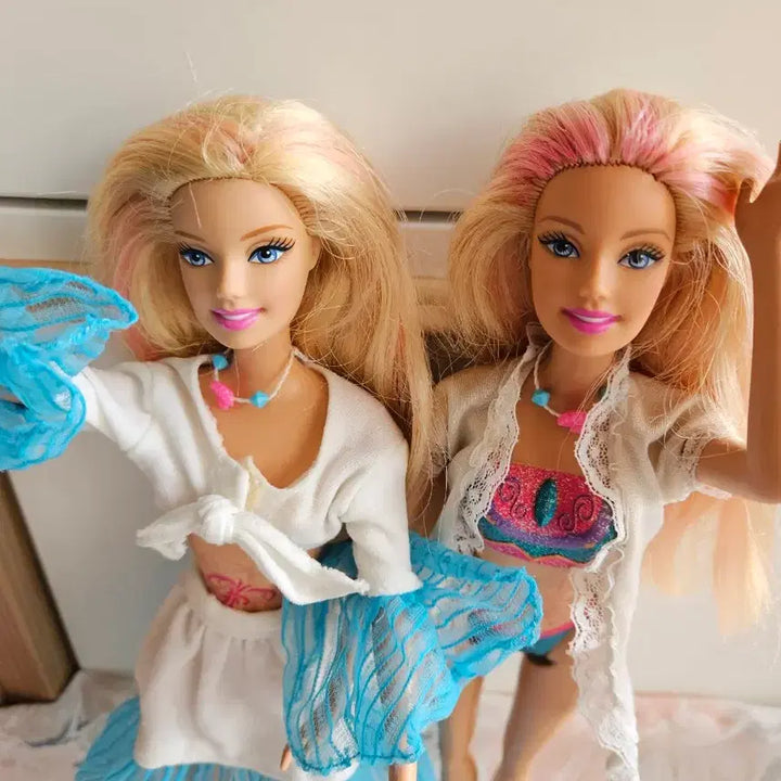 [BUNJANG] Vintage Barbie Doll Set - Henna Tattoo, Necklace / 빈티지 바비인형 세트 쌍둥이/헤나/목걸이