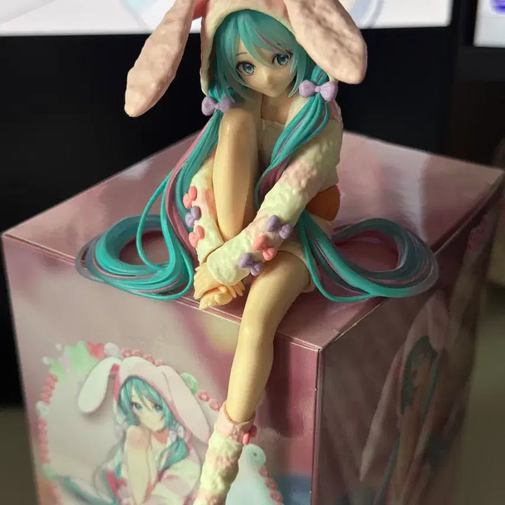 [BUNJANG] Vocaloid Hatsune Miku Noodle Stopper Figure Pink Ver. (Opened) / 미쿠 파자마 누들스토퍼 핑크ver
