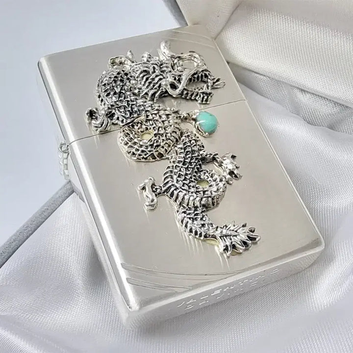 [BUNJANG] Domestic Regular Size Oil Lighter with Dragon Emblem / 국산 오일 라이터 레귤러 사이즈 드레곤 엠블럼 미사용 새제품