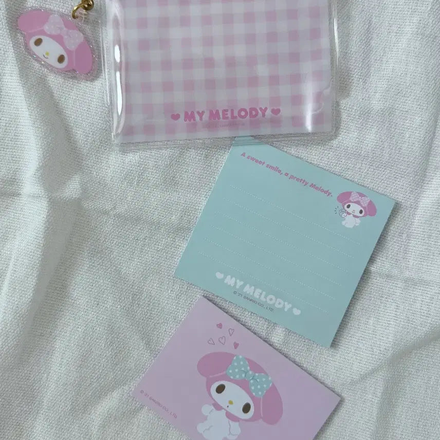 [BUNJANG] My Melody Pouch &amp; Memo Pad Set / 마이멜로디 파우치+ 메모지 세트