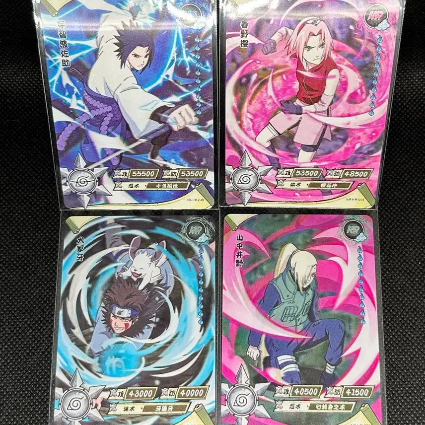 [BUNJANG] Naruto Shippuden Lenticular Cards - Sasuke, Sakura, Ino, Kiba Bundle Set (4 Types) / 나루토 카드 사스케 사쿠라 등등 4종 일괄 (렌티큘러)