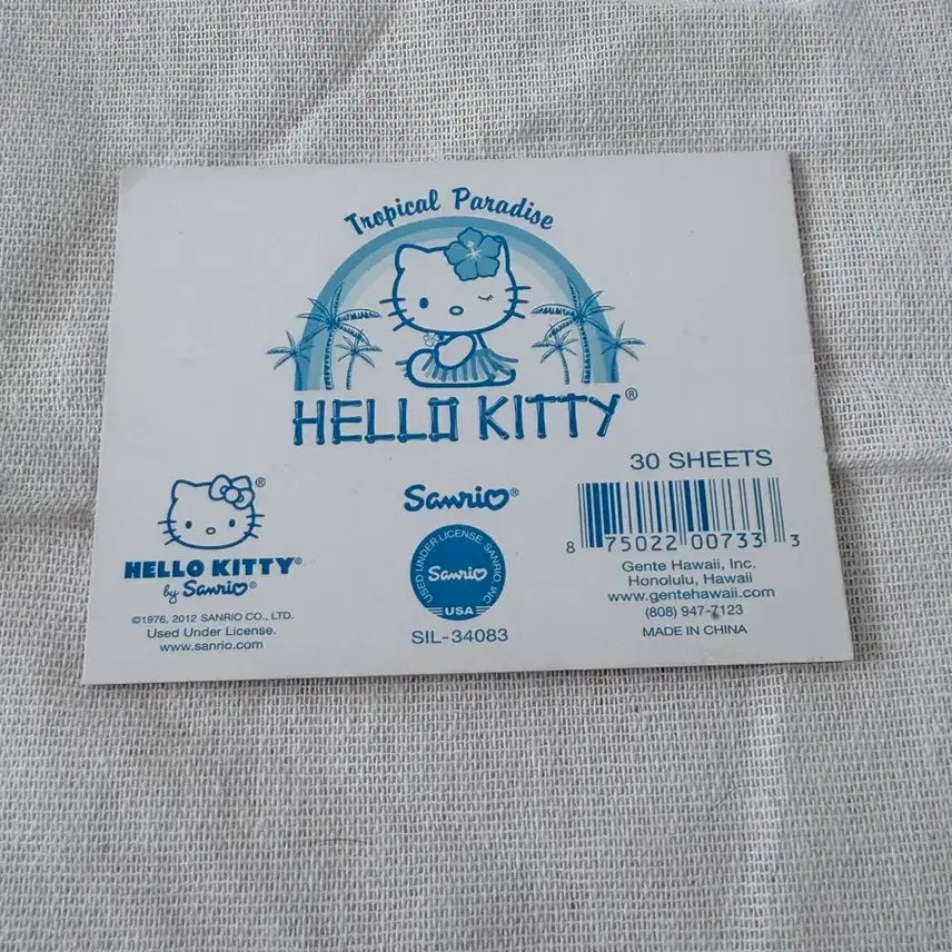 [BUNJANG] Hawaii Kitty Guam Kitty Vintage Memo Pad / 하와이키티 괌키티 고전 메모지 키티고전