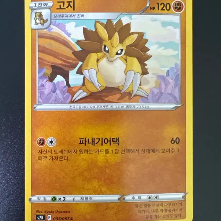 [BUNJANG] Pokemon Card Golem s7R C 035/067 / 포켓몬카드 고지 s7R C 035/067