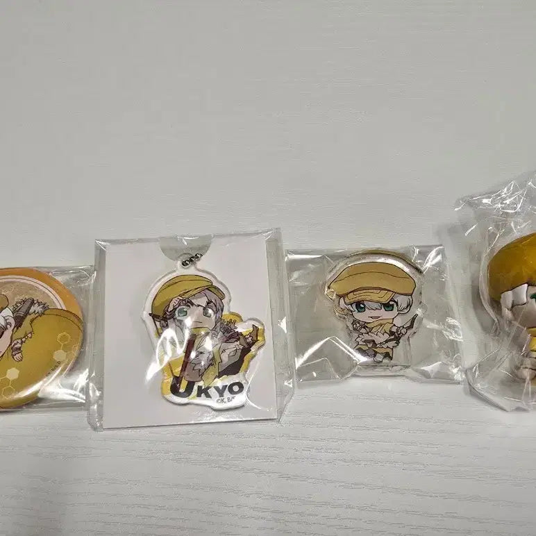[BUNJANG] Dr. Stone Ukyo Bundle Set Acrylic Keychain, Korotto, Pin Button, Mini Figure / (일괄) 닥터스톤 우쿄 코롯토 핀버튼 미니피규어 키링