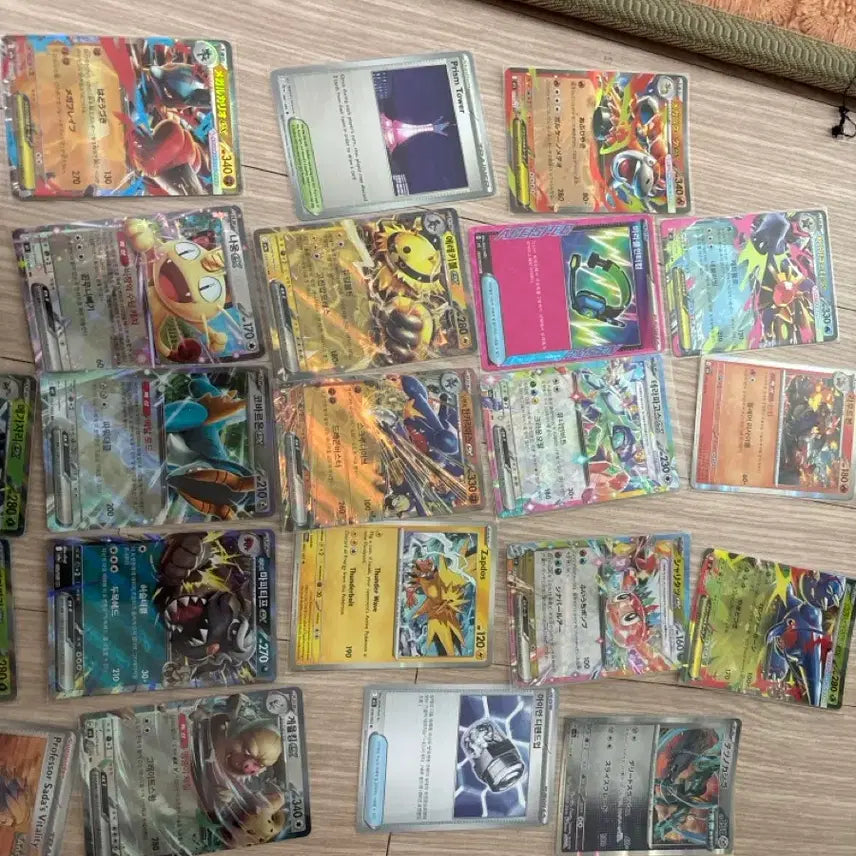 [BUNJANG] Pokemon TCG Japanese, English, Korean RR &amp; EX Cards Bundle (30+) / 포켓몬카드 일어판&amp; 영어판&amp; 국문판 RR &amp;EX 일괄 약 30개이상