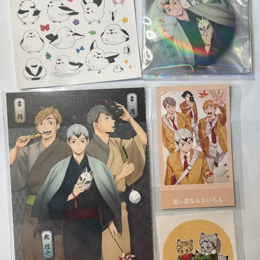 [BUNJANG] Haikyuu!! Inarizaki Goods Set (Acrylic Stand, Postcard, Sticker) / 하이큐 이나리자키 굿즈 세트 (아크릴 스탠드, 엽서, 뱃지, 스티커)