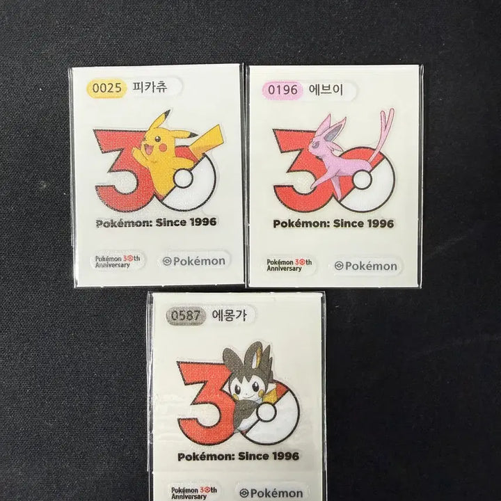 [BUNJANG] Pokemon 30th Anniversary Stickers / 포켓몬 띠부씰 30주년