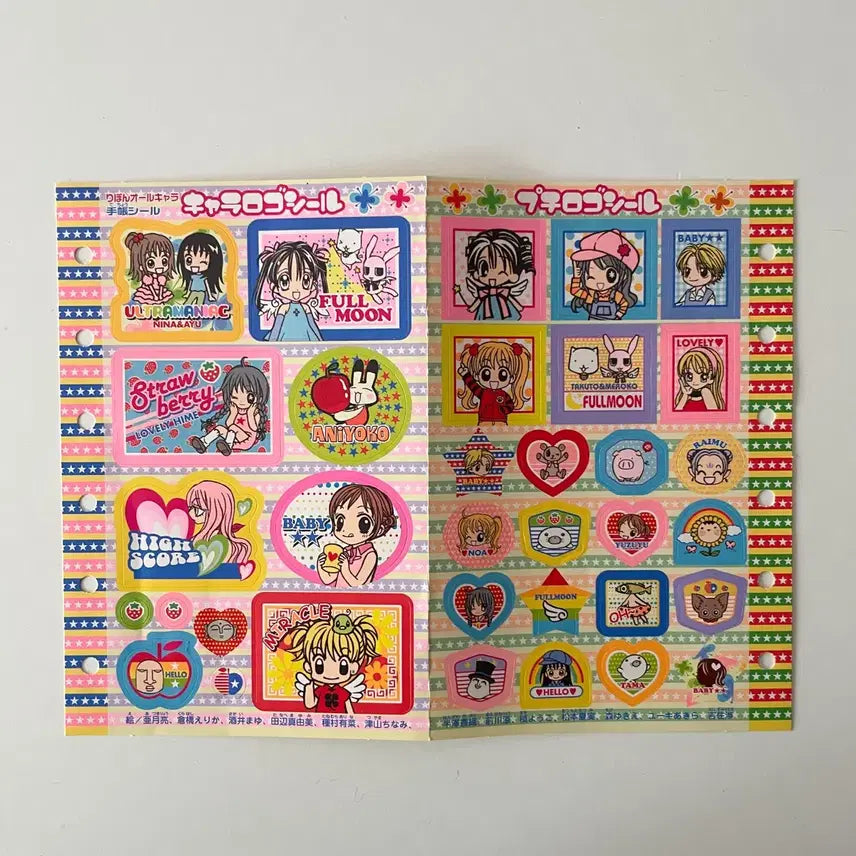 [BUNJANG] Classic 6-Hole Diary Stickers - Moonlight Angel / 고전 육공 다이어리 스티커 달빛천사
