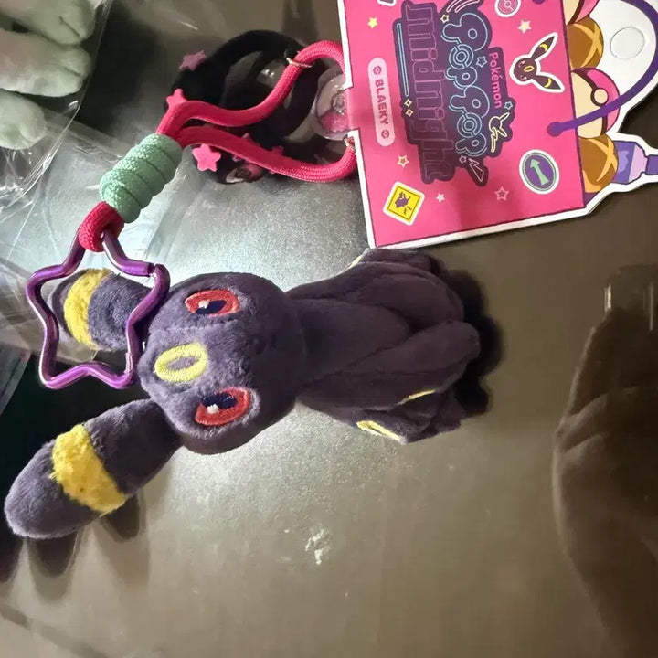 [BUNJANG] Pokemon Umbreon Midnight Plush Keychain / 포켓몬 블래키 팝팝 미드나잇 인형 키링