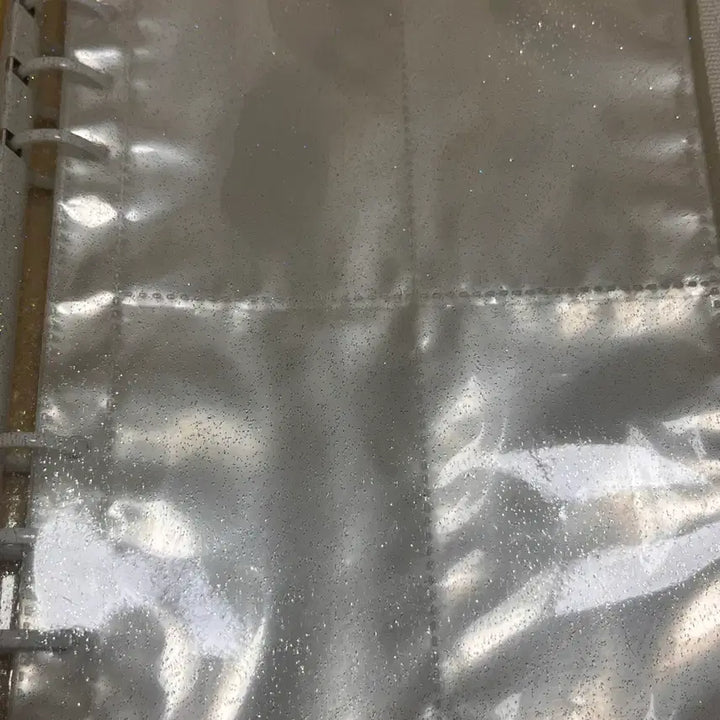 [BUNJANG] Transparent Glitter Photocard Binder + Inserts / 화이트 투명 글리터 포카 바인더 + 속지 판매