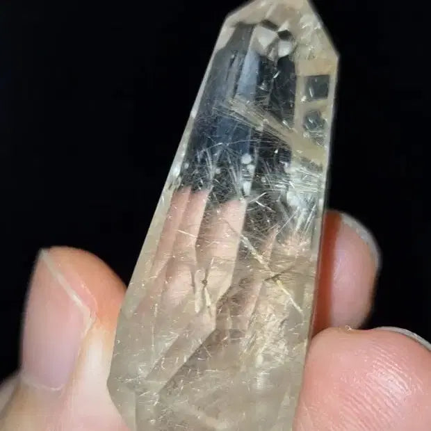[BUNJANG] Golden Rutilated Quartz In Quartz Point Natural Mineral Stone / 초고퀄! 골든루틸 금침수정 쿼츠인쿼츠 포인트 원석 광물 보석