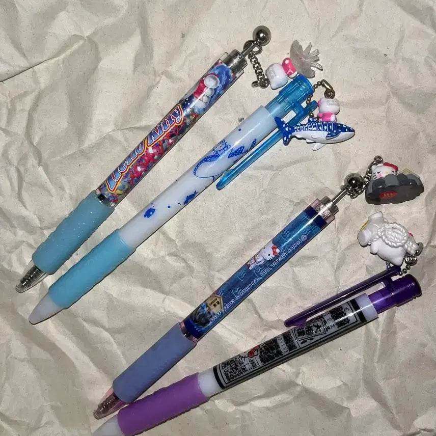 [BUNJANG] Bundle Set Vintage Hello Kitty Strap Charm / 일괄)고전키티볼펜/킽스/키티스트랩/해파리키티/수족관키티/상어/온천/