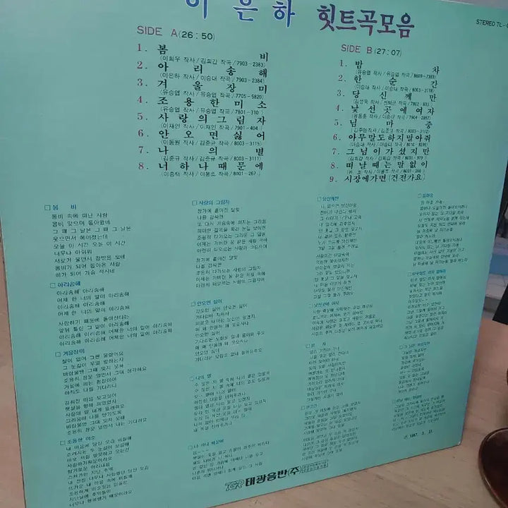 [BUNJANG] Lee Eun Ha Greatest Hits LP Album / 이은하 히트곡모음 LP 앨범