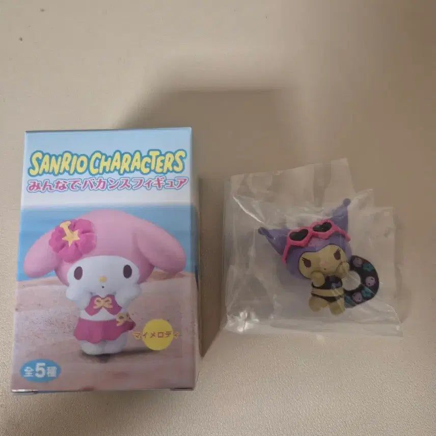 [BUNJANG] Sanrio Characters Summer Figures My Melody &amp; Kuromi Set / 산리오 캐릭터즈 여름 피규어 마이멜로디 쿠로미