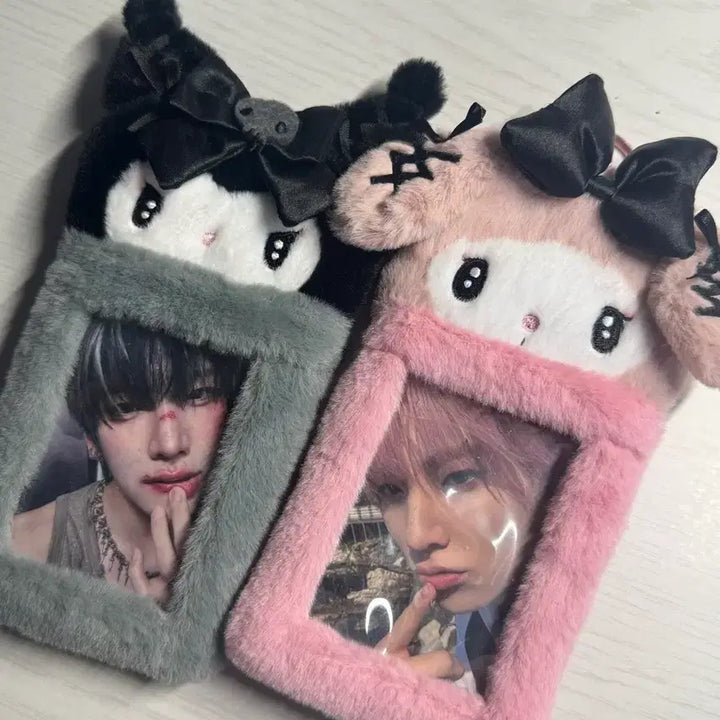[BUNJANG] Sanrio Melly Cheeks Kuromi Fur Photocard Holder / 산리오 털 포카홀더 마멜 쿠로미