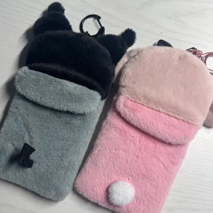 [BUNJANG] Sanrio Melly Cheeks Kuromi Fur Photocard Holder / 산리오 털 포카홀더 마멜 쿠로미