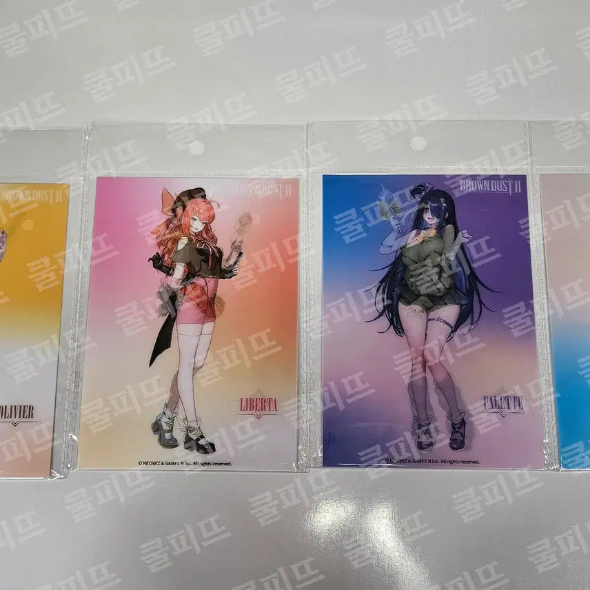 [BUNJANG] Brown Dust 2 Lenticular Postcard Set (Mammonir, Palette, Liberta, Olivier) 4 Types / 브라운더스트2 렌티큘러 엽서 4종 (마모니르,팔레트,리베르타,올리비에)