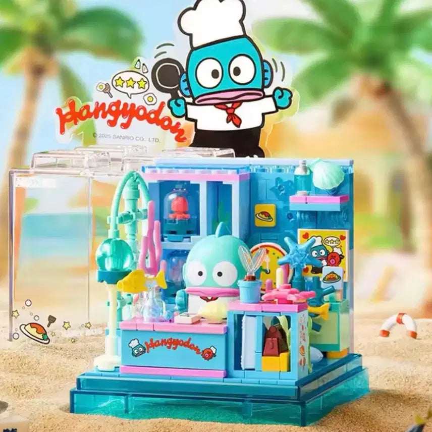 [BUNJANG] Hello Kitty Holiday Ocean Restaurant LEGO Building Blocks / 한교동 홀리데이 오션 레스토랑 레고 블럭 미개봉