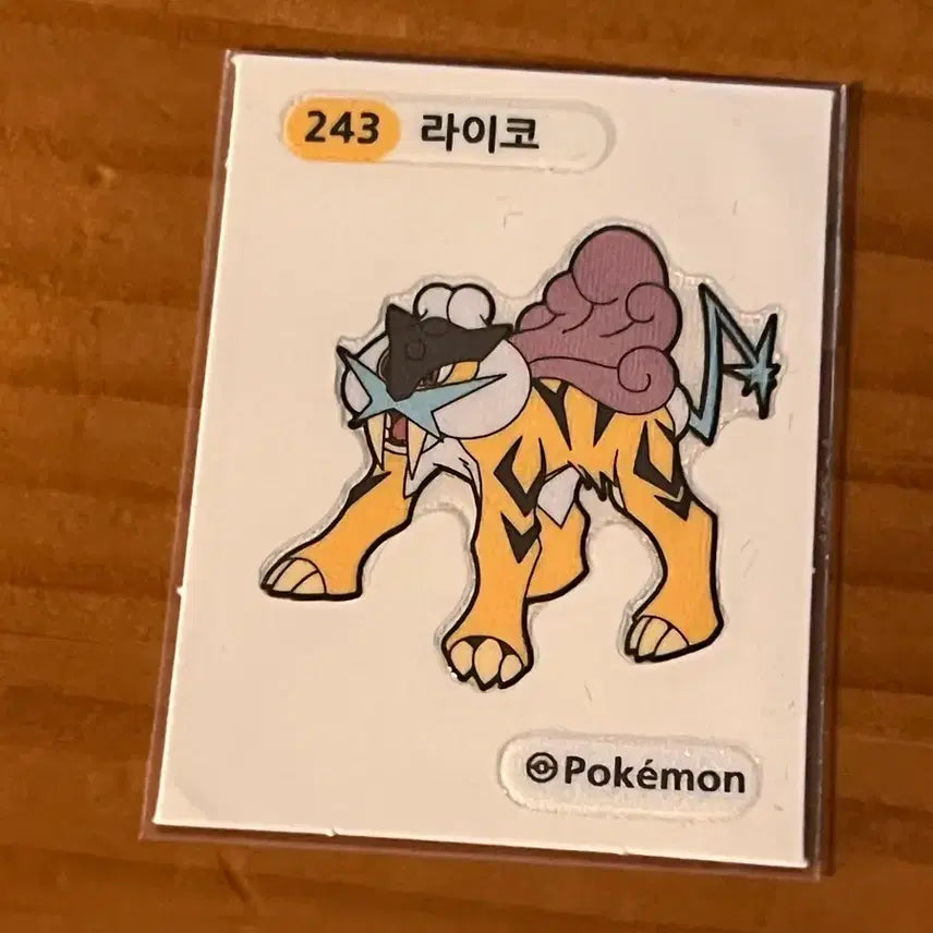 [BUNJANG] Pokemon Sticker 3-Digit Raikou 