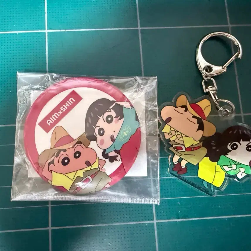 [BUNJANG] Aimyon Crayon Shin-chan Badge &amp; Keychain Bundle Set / 아이묭 짱구 뱃지 , 키링 일괄