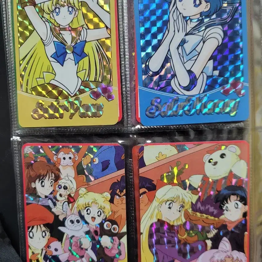 [BUNJANG] Sailor Moon Hologram Card Set (4 Cards) / 세일러문 홀로그램 카드 4장 세트