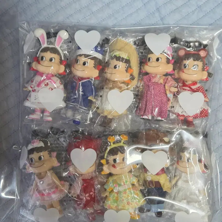 [BUNJANG] Fujiya Pekochan Pretty Peko Figure Keychain Set (10 Types) / [새상품][레어템][시크릿 2종 포함 10종 세트] 페코 프리티  피규어