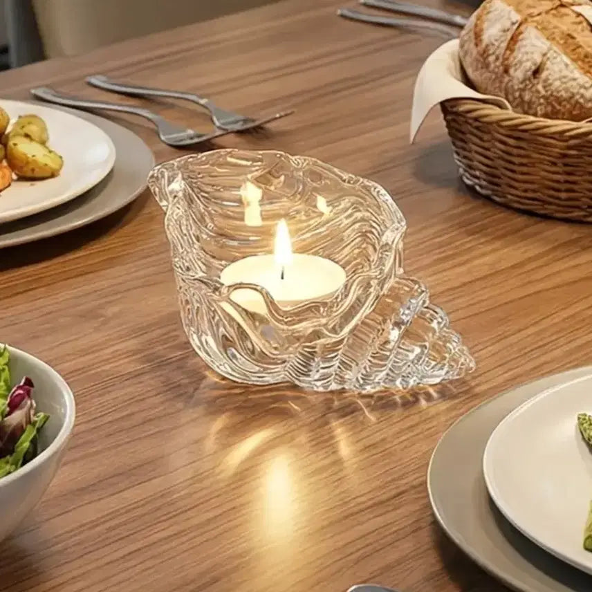 [BUNJANG] Seashell Transparent Candle Interior Decor / 바다 조개 소라 초 투명 캔들 장식 촛농 촛불 인테리어 꾸미기