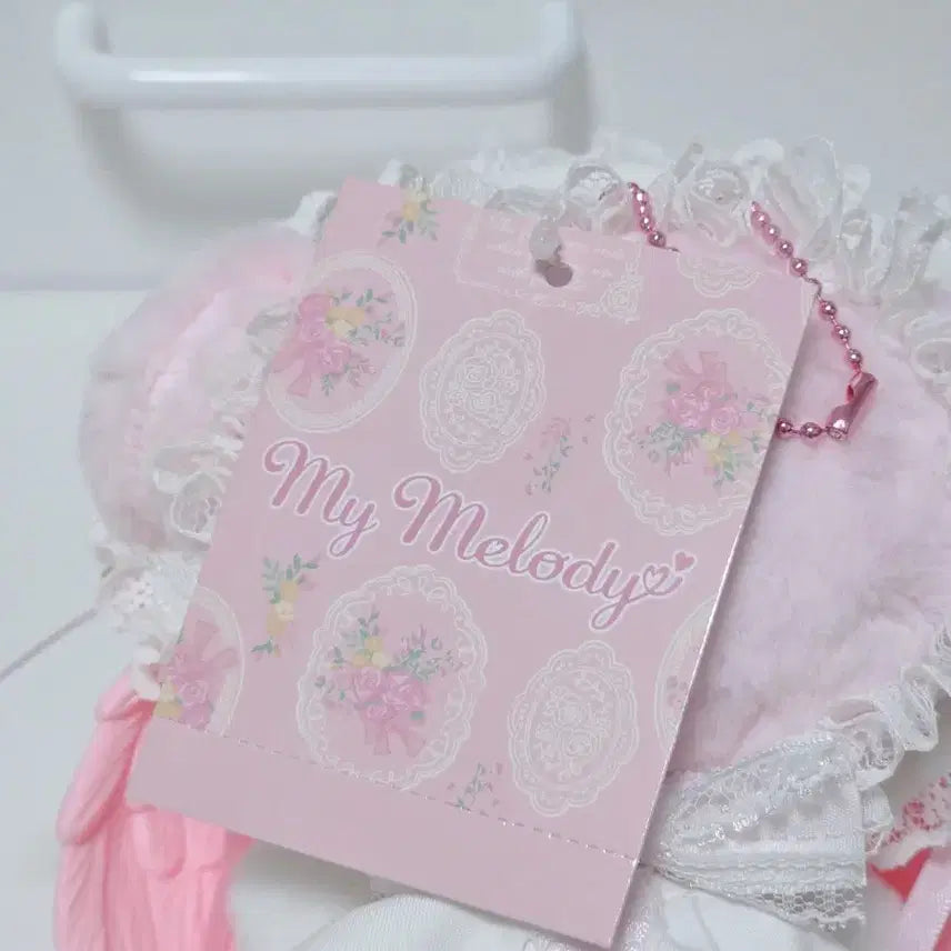 [BUNJANG] Sanrio My Melody White Frill Mascot Charm / 개체 예쁜 마이멜로디 화이트프릴 마스코트