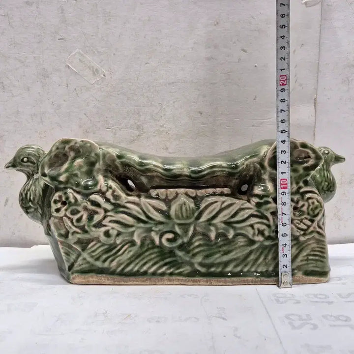 [BUNJANG] Yongcheon Kiln Bird and Flower Motif Ceramic Pillow / (손상있음) 용천요 화조문 도자기 베개 (0452)