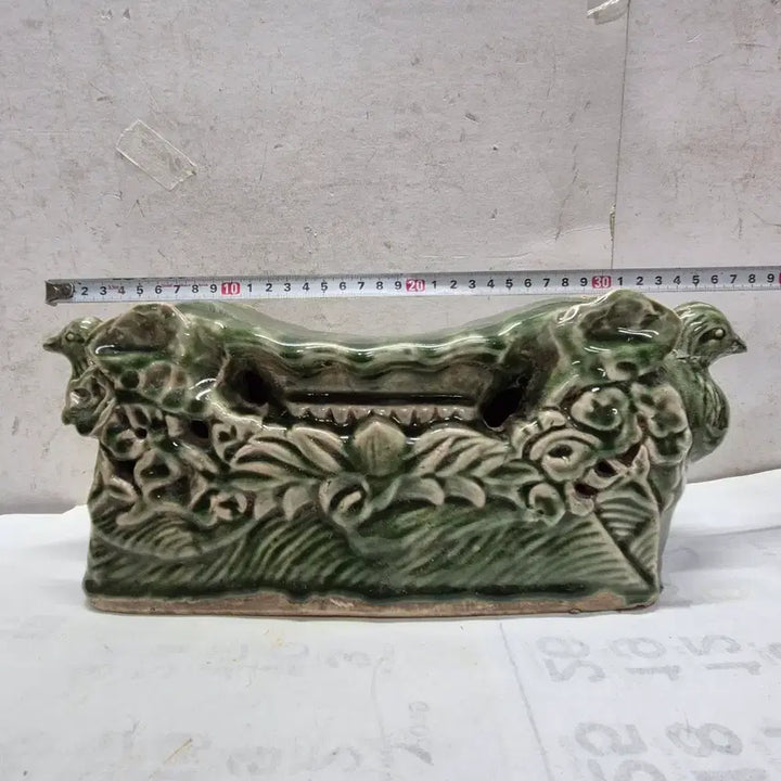 [BUNJANG] Yongcheon Kiln Bird and Flower Motif Ceramic Pillow / (손상있음) 용천요 화조문 도자기 베개 (0452)