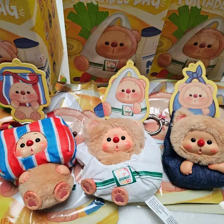 [BUNJANG] Oyo Portable Bag Bongdari Doll Keychain Bundle Set / 오요 포터블백 봉다리 인형 키링 일괄판매