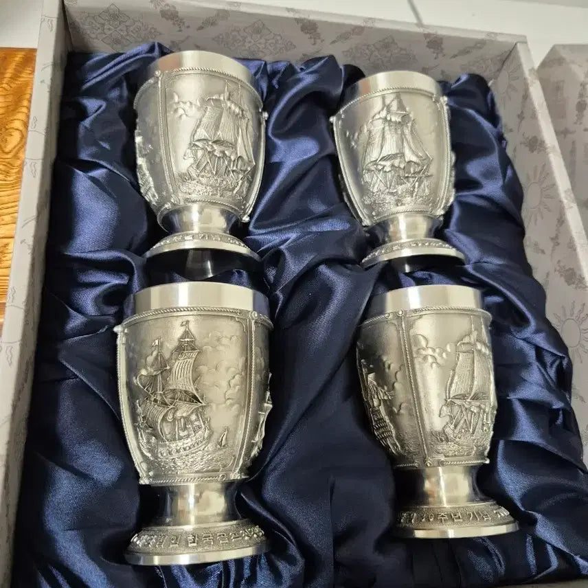 [BUNJANG] Pewter Cup Set (4 Pieces) / 주석잔