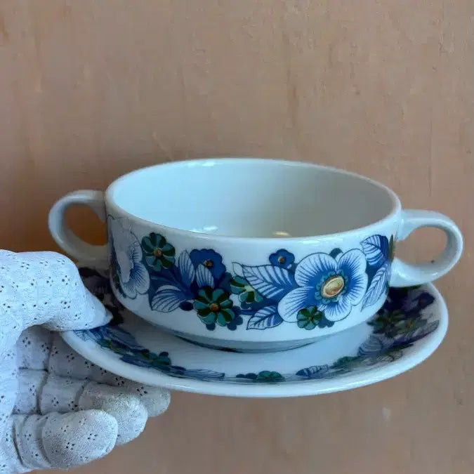 [BUNJANG] 1970s German Eschenbach Bavaria Soup Bowl with Handles / 1970년대 독일 빈티지 에센바흐 바바리아 양손슾볼