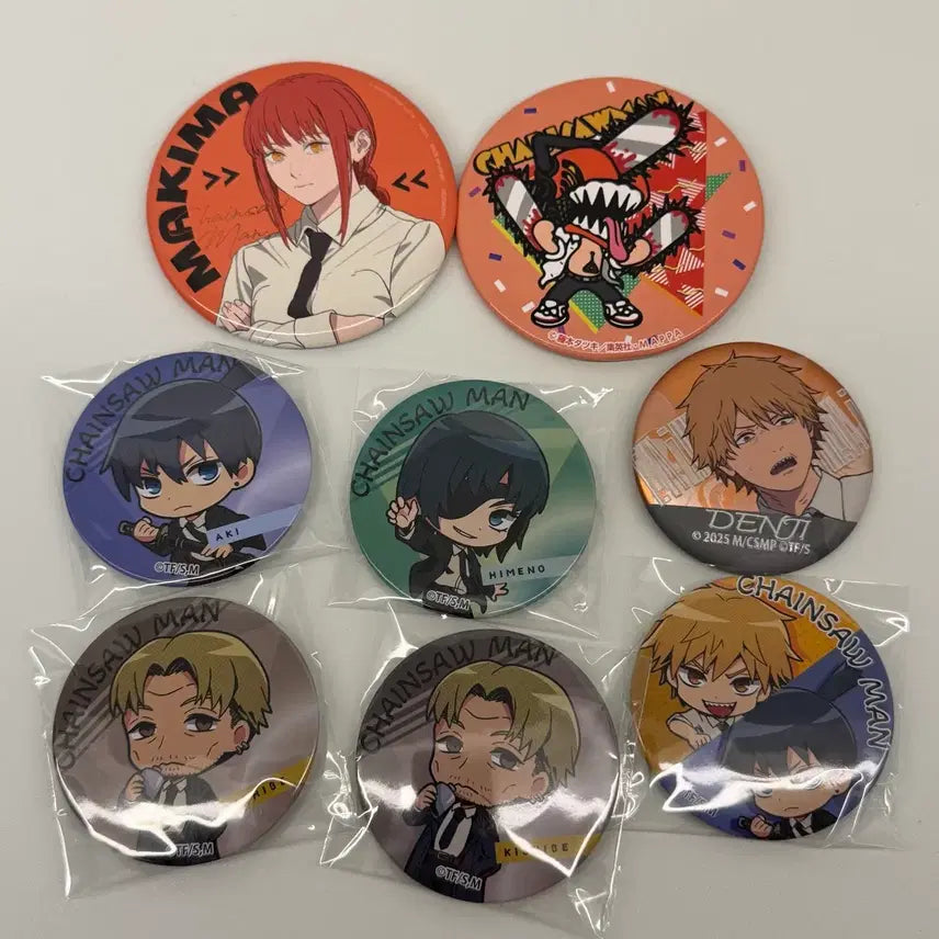 [BUNJANG] Chainsaw Man Enamel Pin Set (Makima, Denji, Aki, Himeno, Kishibe) / 일괄) 체인소맨 캔뱃지 (마키마 덴지 아키 히메노 키시베)
