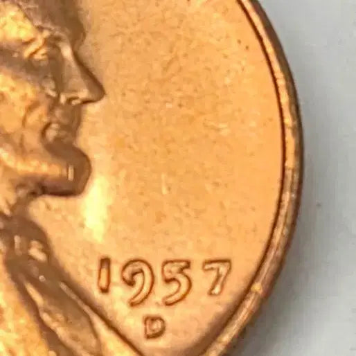 [BUNJANG] 1957 D Lincoln Penny Error Coin / 1957년 D 링컨 페니 에러동전 완미
