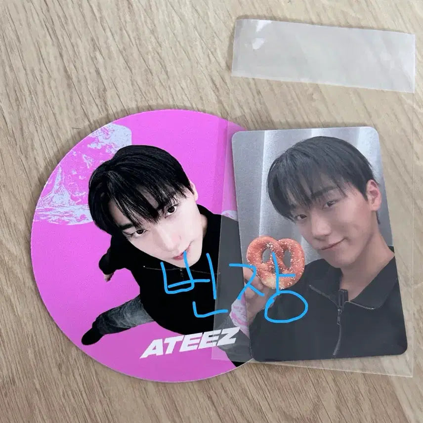[BUNJANG] Ateez Cafe Pop-up Golden Hour 5 San Photocard / 에이티즈 카페 팝업 특전 포카 코스터 최산 san ateez 골든아워5