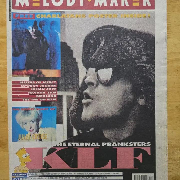 [BUNJANG] Melody Maker Magazine (February 1991) with Charlatans Large Poster / 매거진 Melody Maker 대형 매거진 + 샬라탄스 대형 포스터