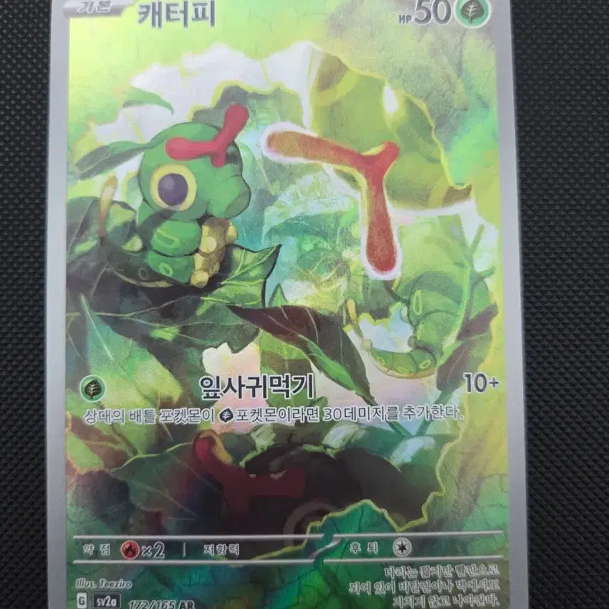 [BUNJANG] Pokemon Card Caterpie AR / 포켓몬 카드 캐터피 AR