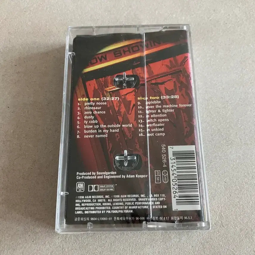 [BUNJANG] Soundgarden 5th Album Down on the Upside Unsealed Cassette Tape / 사운드가든 5집 Down on the Upside 미개봉 카세트테이프