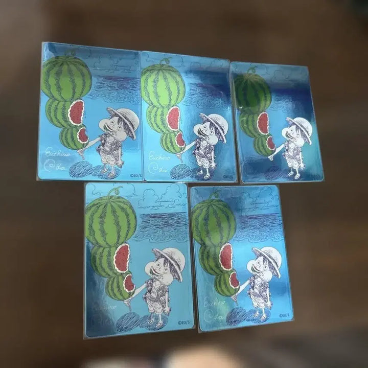 [BUNJANG] One Piece Watermelon Luffy Oda Signed Card Set / 원피스 수박루피 오다싸인 카드