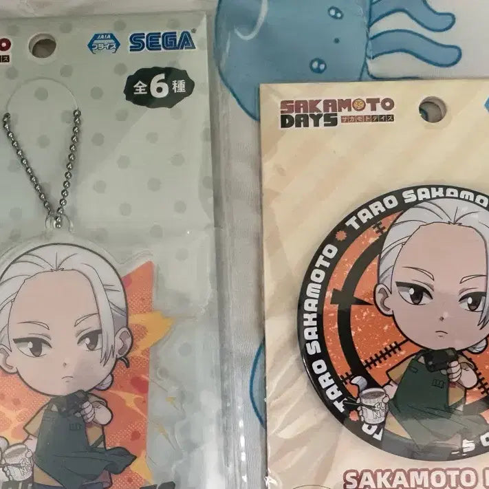 [BUNJANG] Sakamoto Days Acrylic Keychain &amp; Badge Set (Unsealed) / 미개봉 쿠지 사카모토 데이즈 아크릴 키링이랑 뱃지