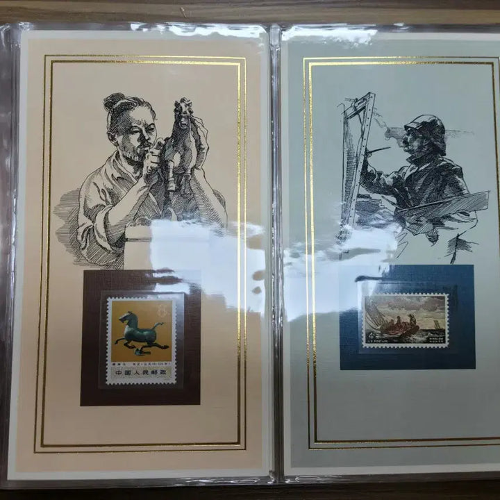 [BUNJANG] Masterpieces 100 Stamp &amp; Art Book / 명작 100선 우표  &amp;그림