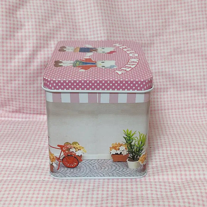 [BUNJANG] Classic Kitty "Long Legs" School Uniform Tin Case / 고전키티 보관함 틴케이스 롱다리 교복 스쿨룩