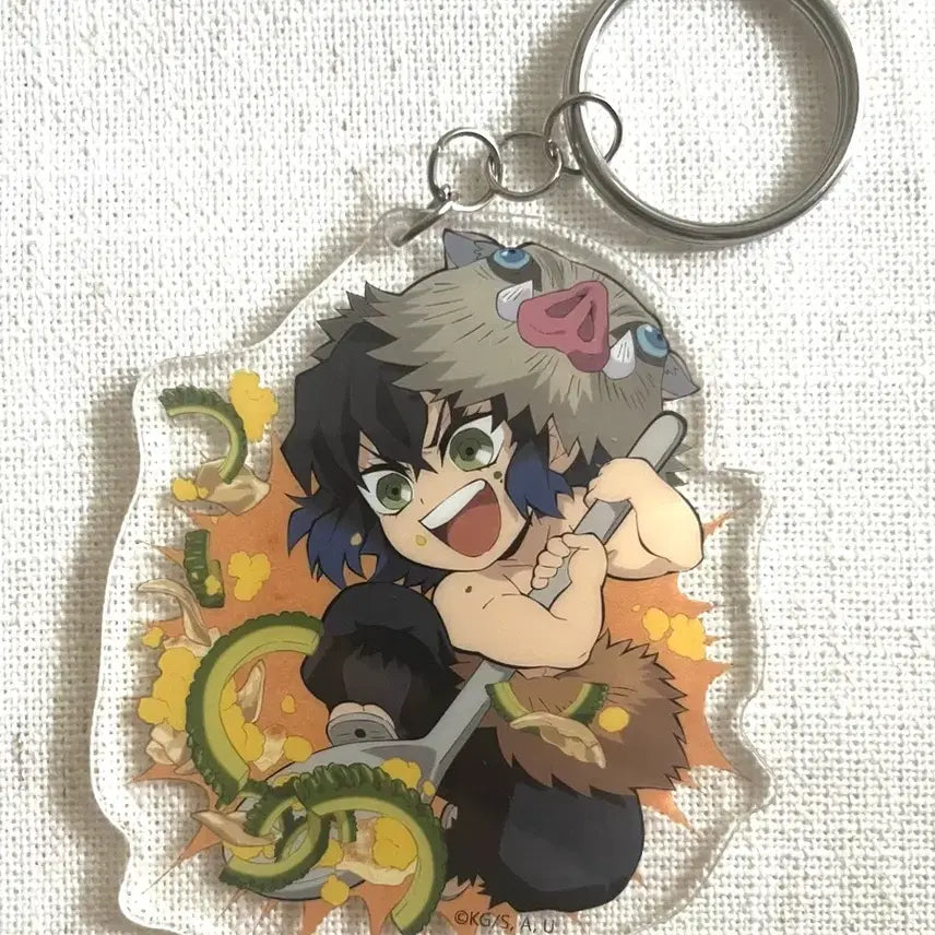 [BUNJANG] Demon Slayer: Kimetsu no Yaiba Inosuke Acrylic Keychain / 귀멸의 칼날 아크릴 키링 이노스케