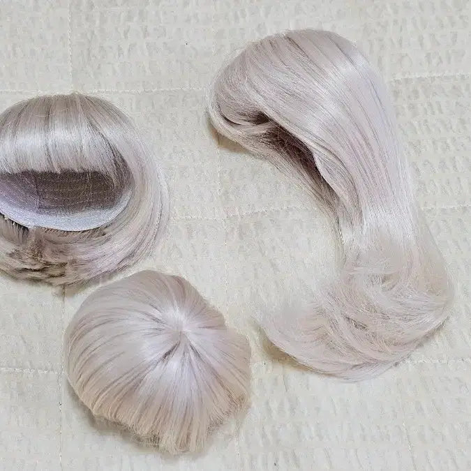 [BUNJANG] MSD 7-8 Inch Blonde Wig Set (3 pcs) / 구체관절인형 MSD(7-8인치) 금발가발 3개세트