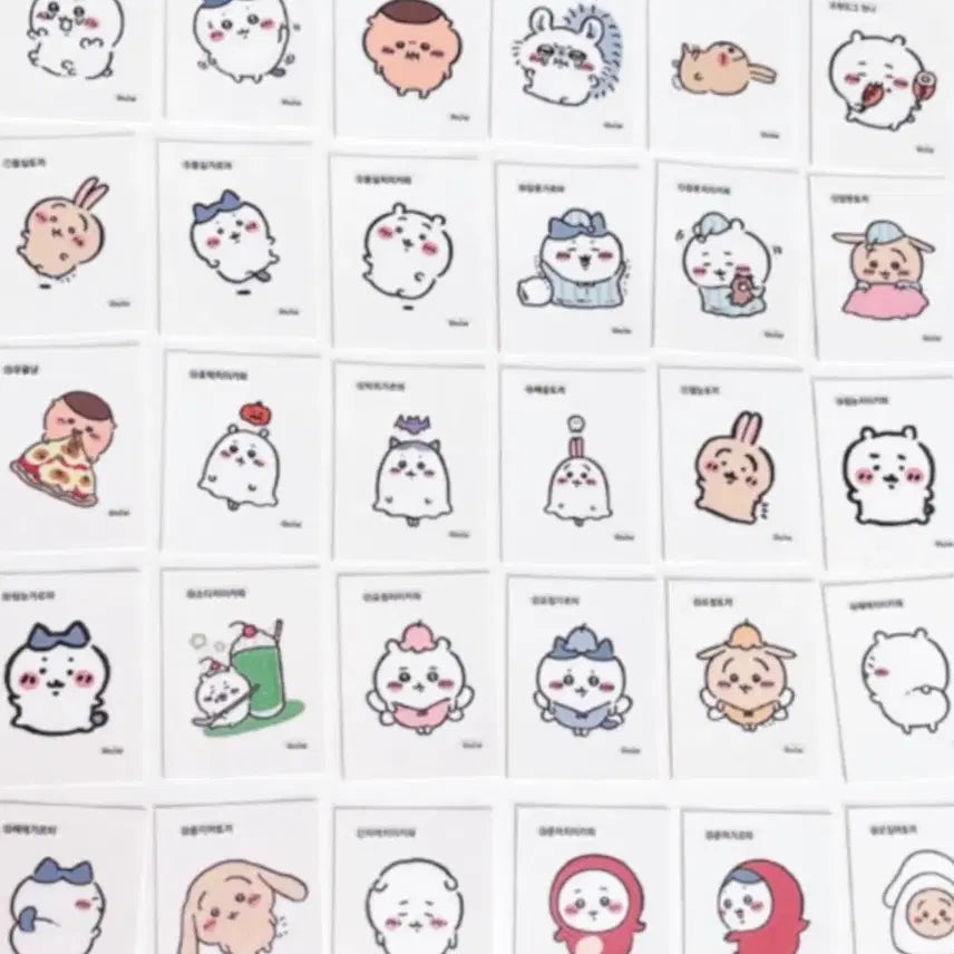 [BUNJANG] Chiikawa Sticker Collection Full Set (102 types, Parts 1-3) / 치이카와 띠부씰 전종 102종 1탄 2탄 3탄 풀세트