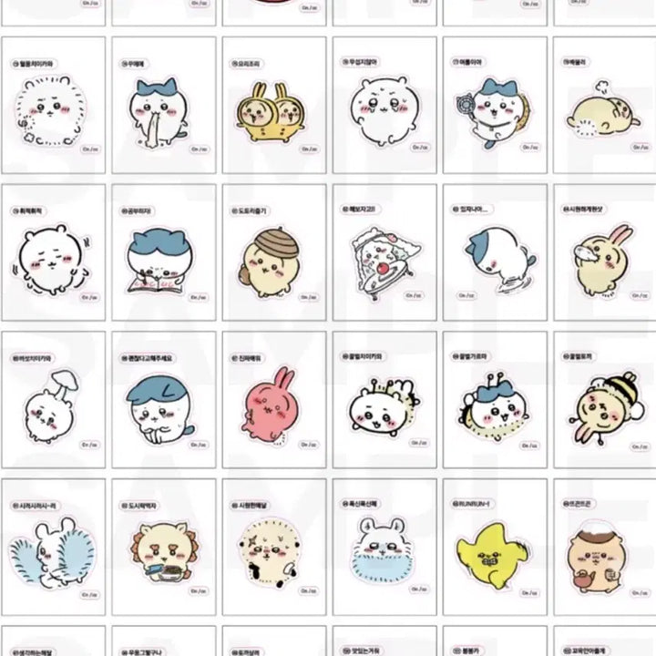 [BUNJANG] Chiikawa Sticker Collection Full Set (102 types, Parts 1-3) / 치이카와 띠부씰 전종 102종 1탄 2탄 3탄 풀세트