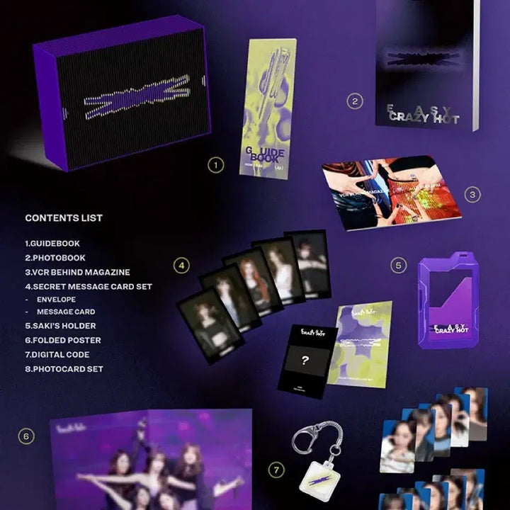 [BUNJANG] LE SSERAFIM Easy Crazy Hot Encore in Seoul DC Digital Code Excluded Bundle Set / 르세라핌 이크핫 easy crazy hot DC 디지털코드 제외 양도